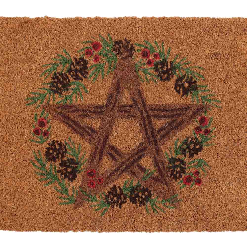 Something Different - Natural Winter Solstice Pentagram Fußmatte - Mehrfarben